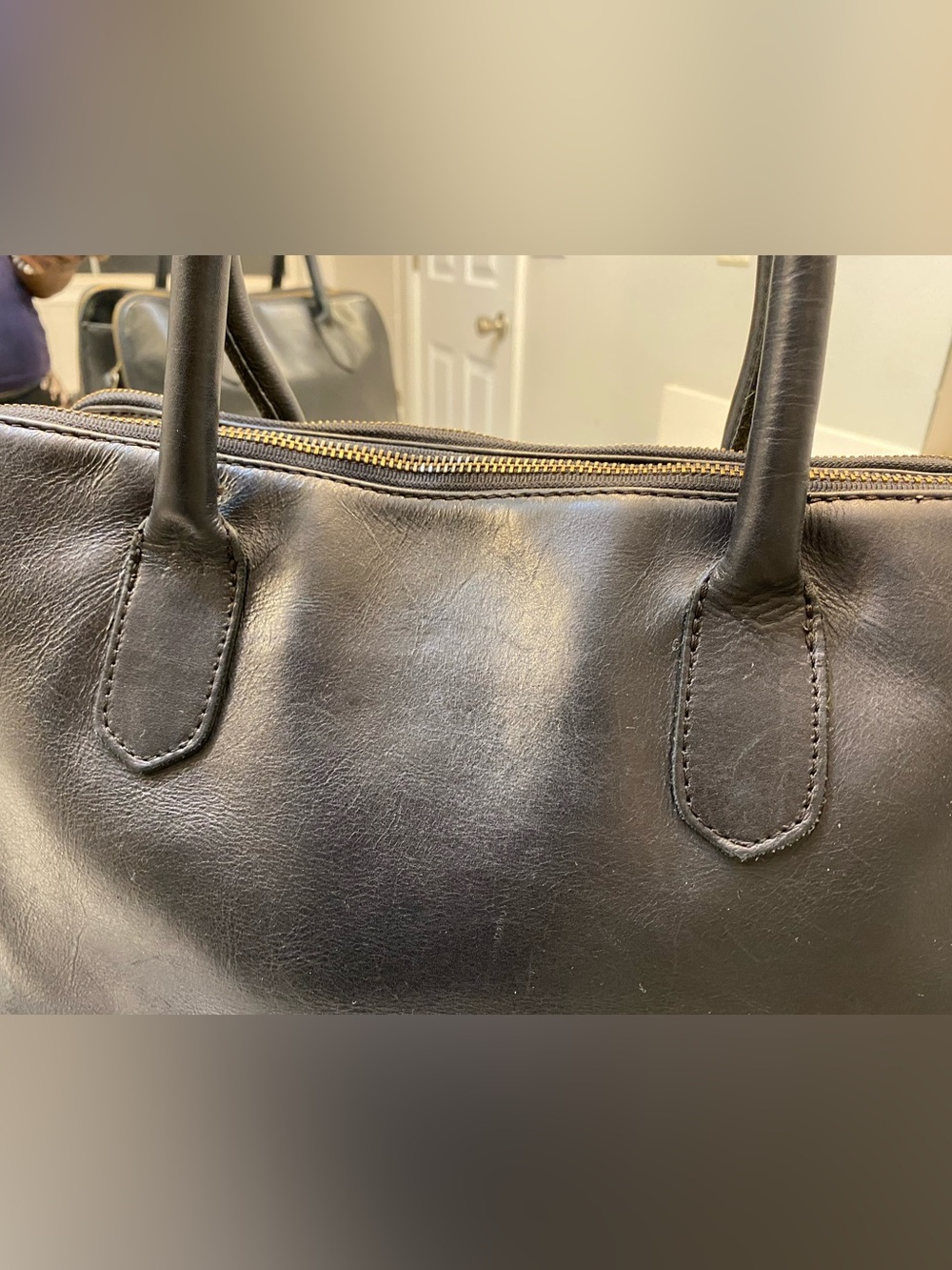 ABLE Double Zip Large Leather Satchel bag, great condition and clean interior - Picture 11 of 11